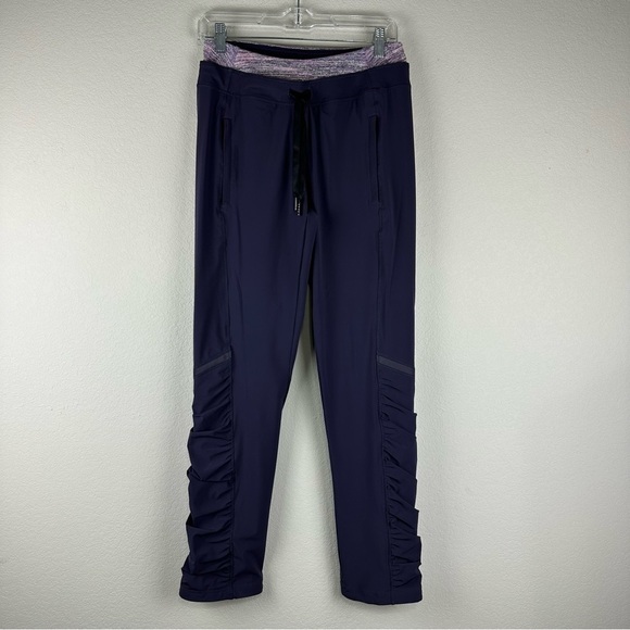 Lululemon Black Grape Purple Runderful Athletic Athleisure Pants Size 6 - Picture 1 of 8